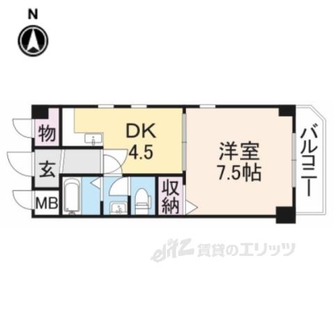 弘和ビル(1DK/3階)の間取り写真