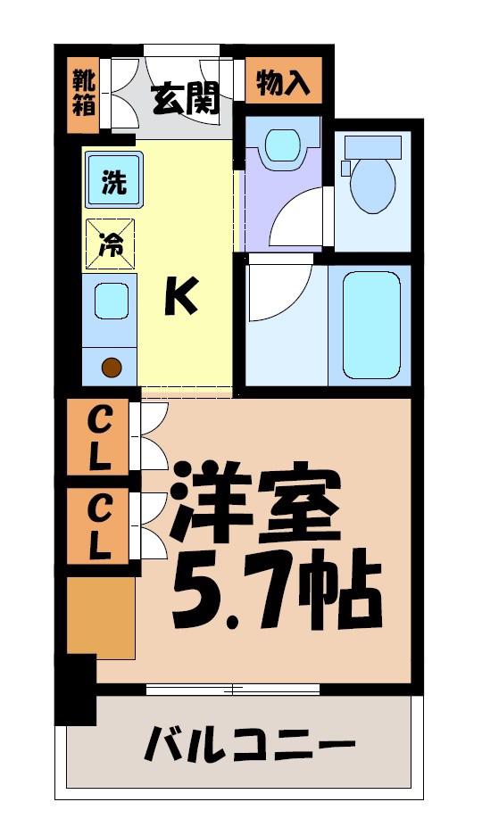 RITZY本山(ワンルーム/1階)の間取り写真