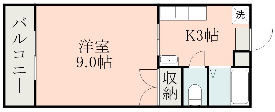 メゾンシルク(1K/3階)の間取り写真