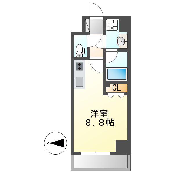 シェモア大須(ワンルーム/8階)の間取り写真