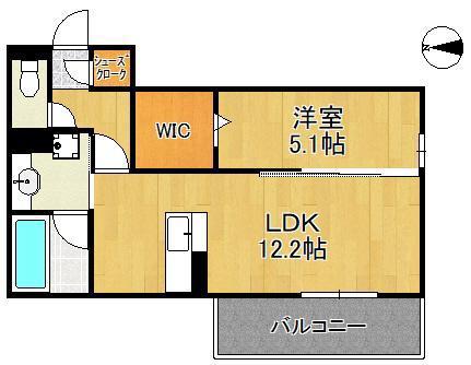 HABITAT YOSHINO(1LDK/3階)の間取り写真