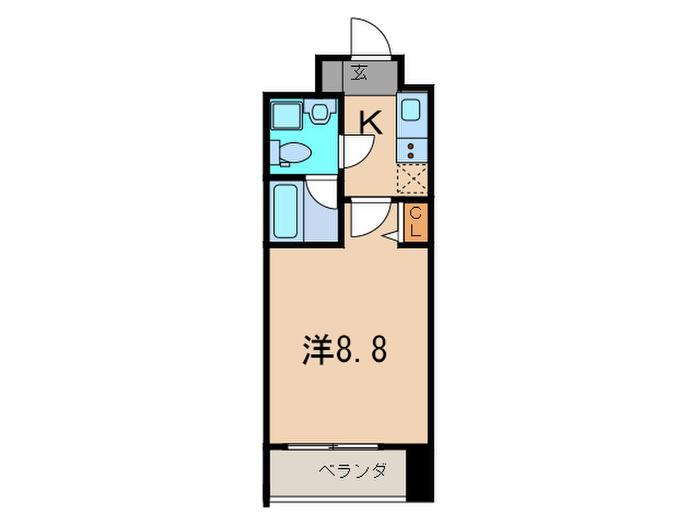 GRANZ(1K/6階)の間取り写真