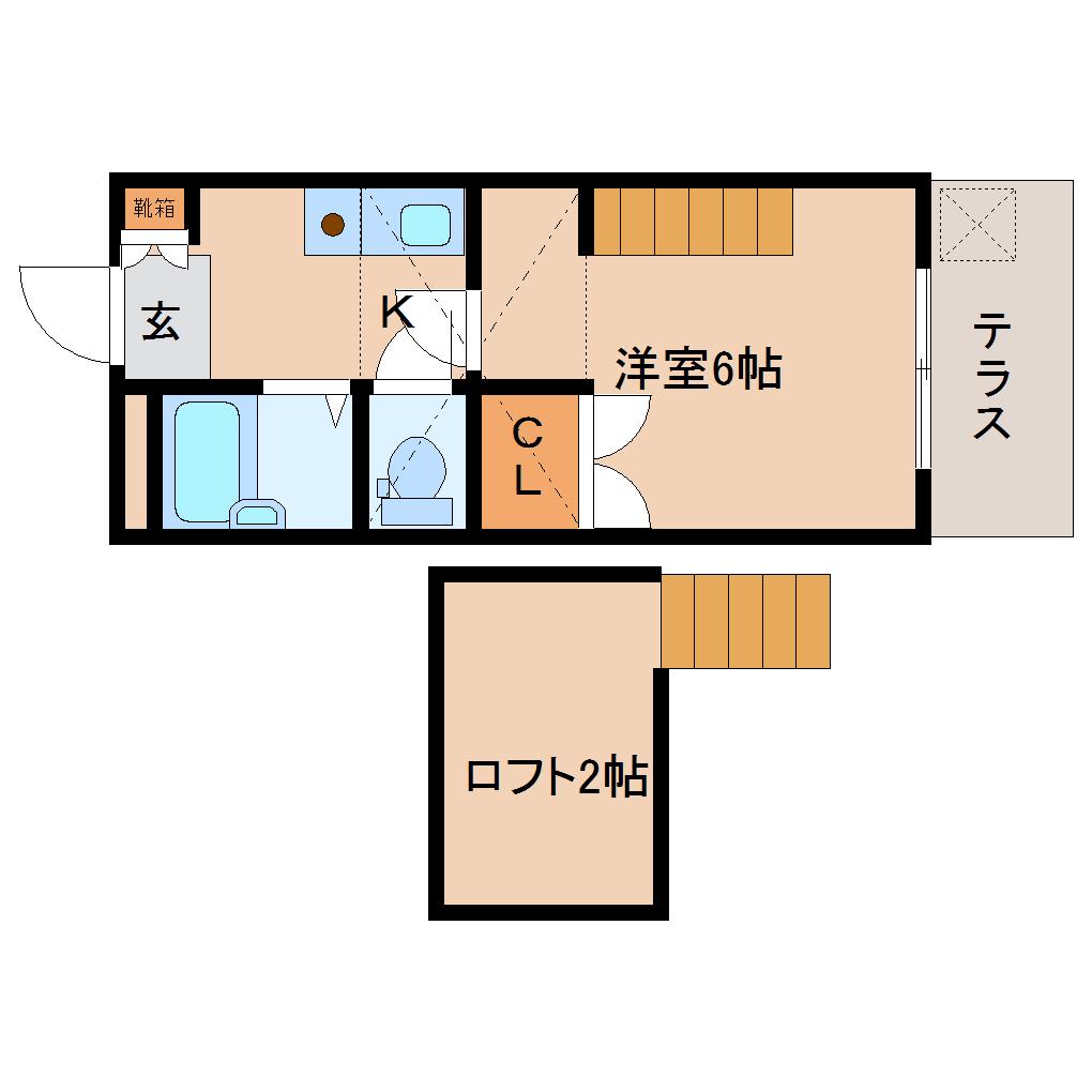 ヨーロピアン37番館(1K/1階)の間取り写真