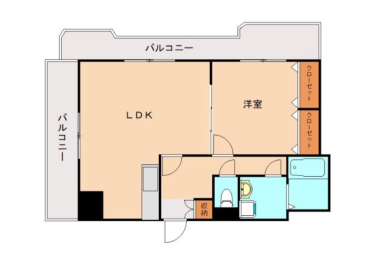 ETRANGE(1LDK/8階)の間取り写真