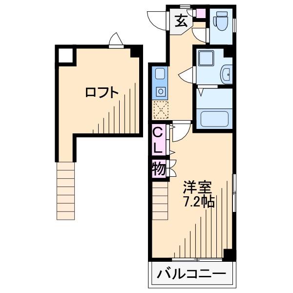 新明レジデンス矢向(1K/3階)の間取り写真
