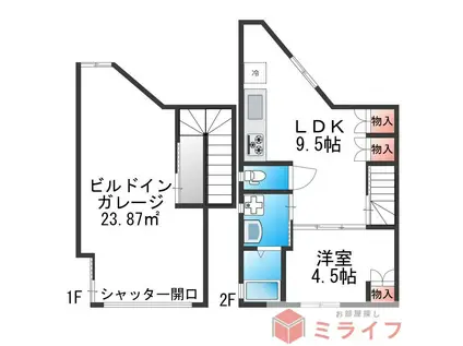 SOCLE DE TAJIMA(1LDK/1階)の間取り写真