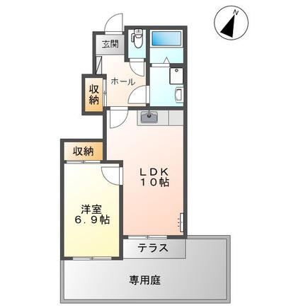 サンクレール(1LDK/1階)の間取り写真