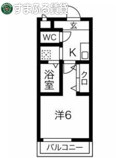 GORITON HOUSE(1K/1階)の間取り写真