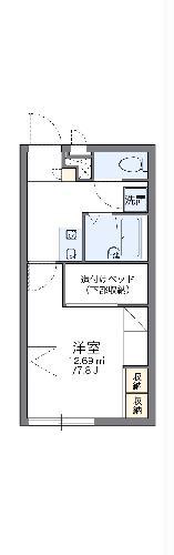 レオパレスセブンテン(1K/1階)の間取り写真