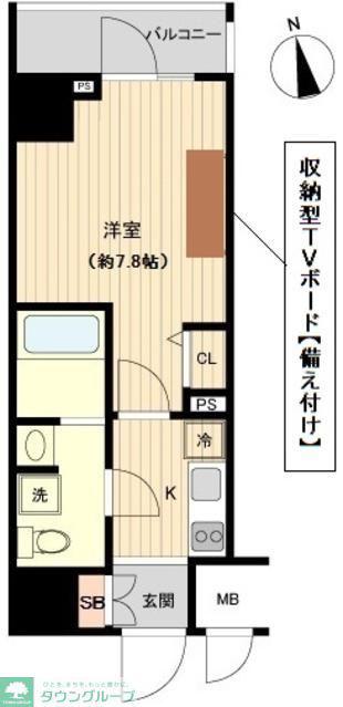 オーキッドレジデンス上野(1K/2階)の間取り写真