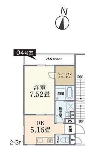 AILE南塚口(1DK/3階)の間取り写真