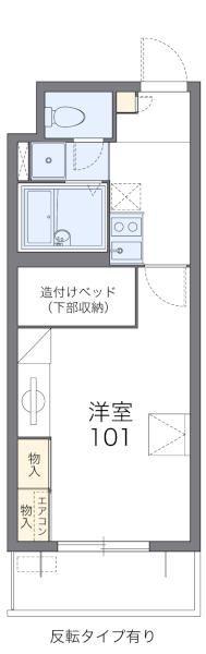 レオパレスパルコートD(1K/4階)の間取り写真