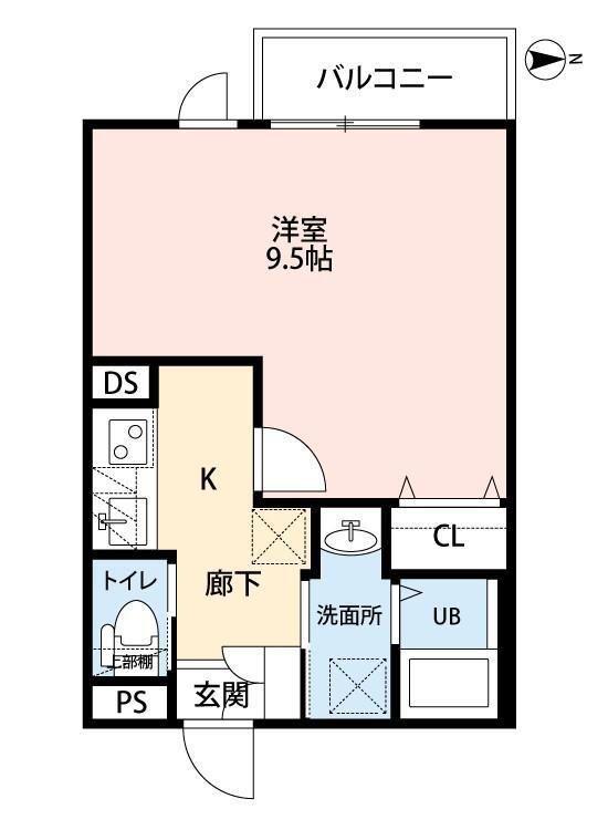 Y-HOUSEII(1K/3階)の間取り写真