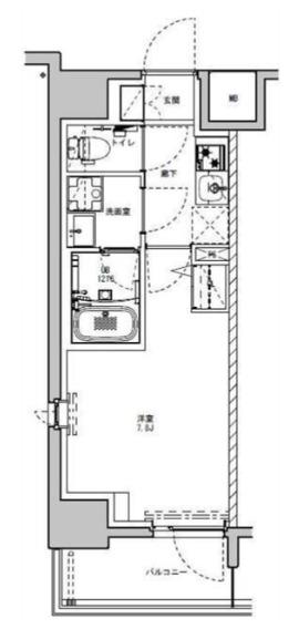 S-RESIDENCE板橋大山(1K/5階)の間取り写真