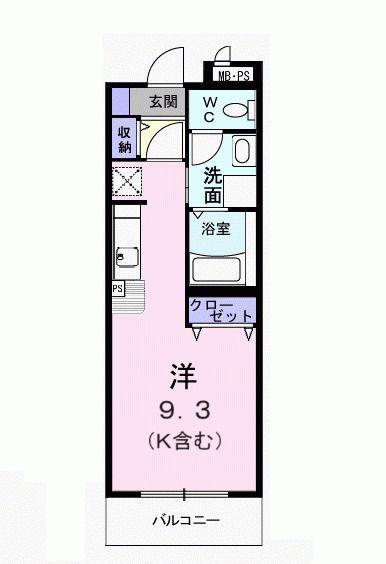 メゾン TMSK(ワンルーム/3階)の間取り写真