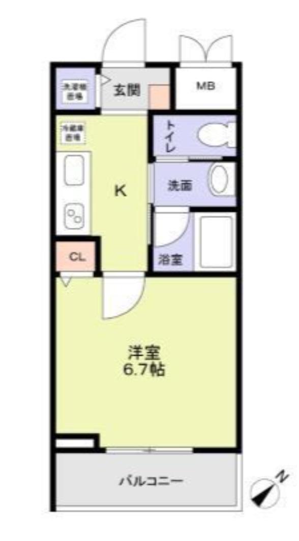 フェリシア文京(1K/3階)の間取り写真