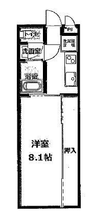 OHANA栄生(1K/2階)の間取り写真