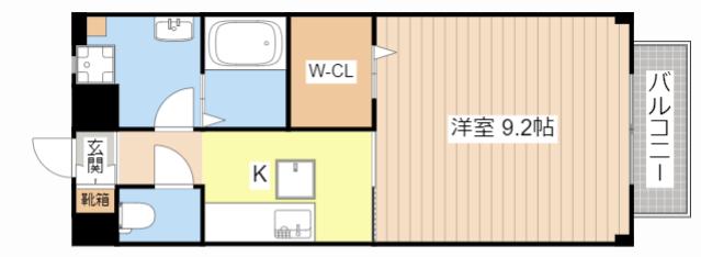 ハイツKIII(1K/1階)の間取り写真