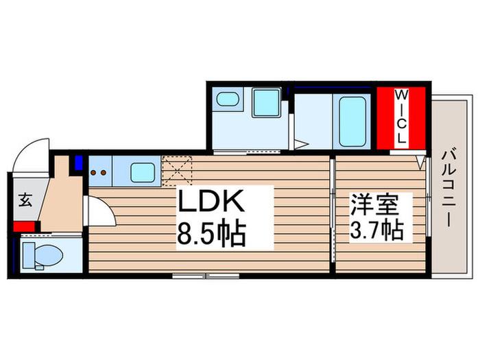 LEAF HILLS KAMIHUKUOKA(1LDK/3階)の間取り写真
