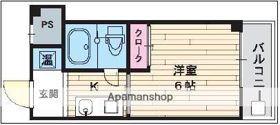メゾンドソアレ(ワンルーム/5階)の間取り写真