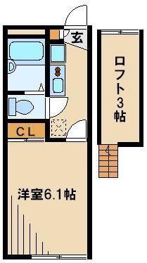 レオパレスNANTSUKA(1K/1階)の間取り写真