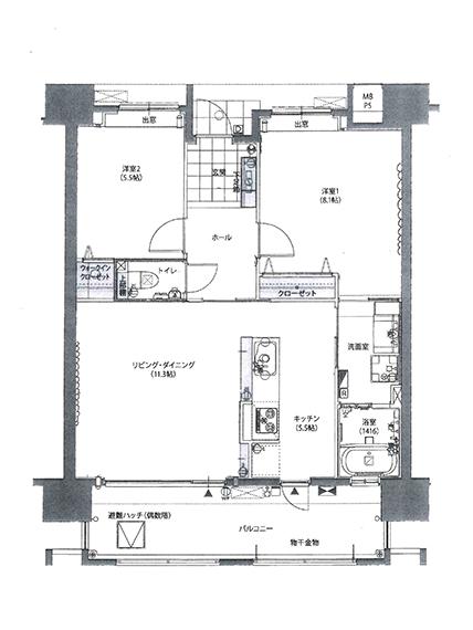 BEARS COURT KAMISEDO(2LDK/10階)の間取り写真
