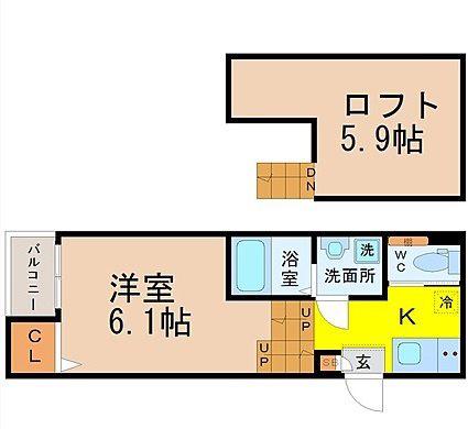 メイプルスクエア大宮(1SK/2階)の間取り写真