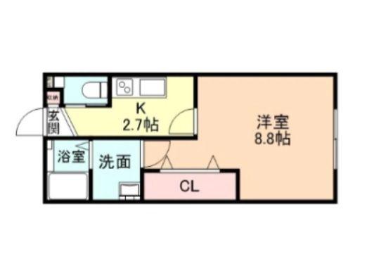 コモド太閤山II(1LDK/1階)の間取り写真