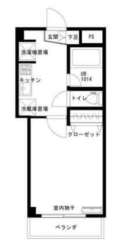 マウンテンハイツ(1K/1階)の間取り写真