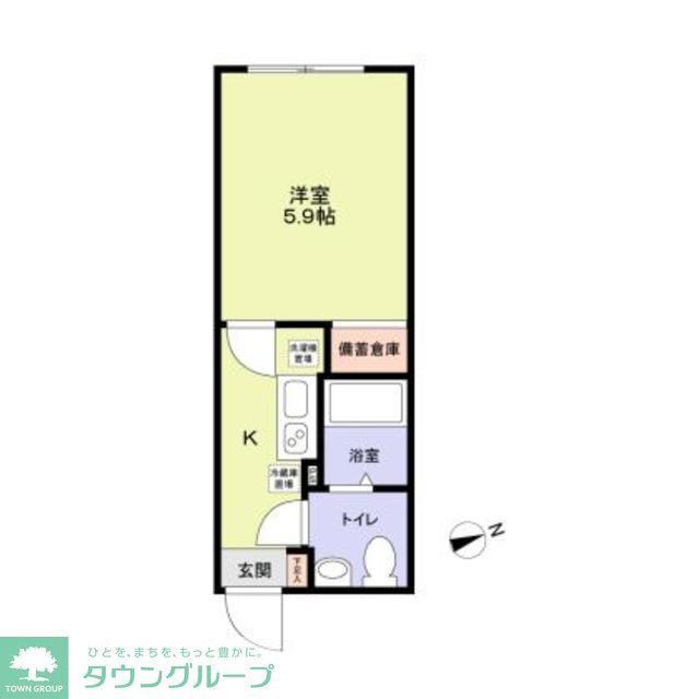 VISTA NAKANOーFUJIMICHO(1K/2階)の間取り写真