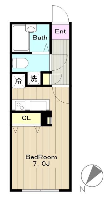 NASIC永山(ワンルーム/1階)の間取り写真