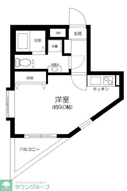 BLESS SETAGAYA(ワンルーム/3階)の間取り写真
