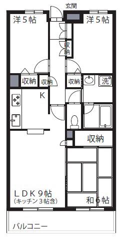 田園コートエレガンス-C(3LDK/2階)の間取り写真