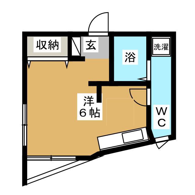 メゾンブルー(ワンルーム/1階)の間取り写真