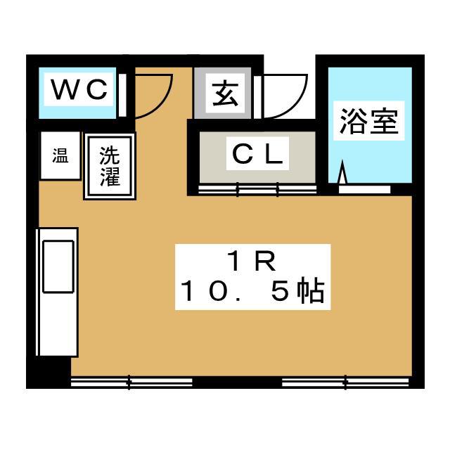 若松町ビル(ワンルーム/4階)の間取り写真