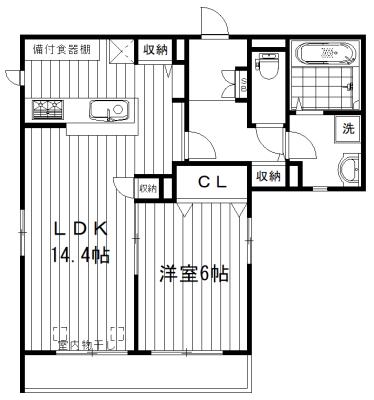 ブロッサム荻窪(1LDK/1階)の間取り写真