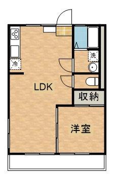 コーポハイビスカス(1LDK/1階)の間取り写真