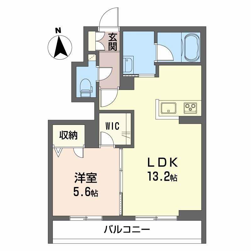 スマイリング桜田B(1LDK/1階)の間取り写真