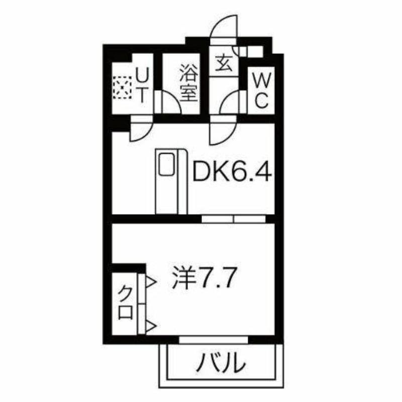 コーポウイニングヒル(1LDK/2階)の間取り写真