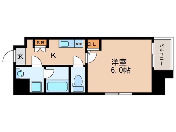 KDXレジデンス大山(1K/3階)の間取り写真
