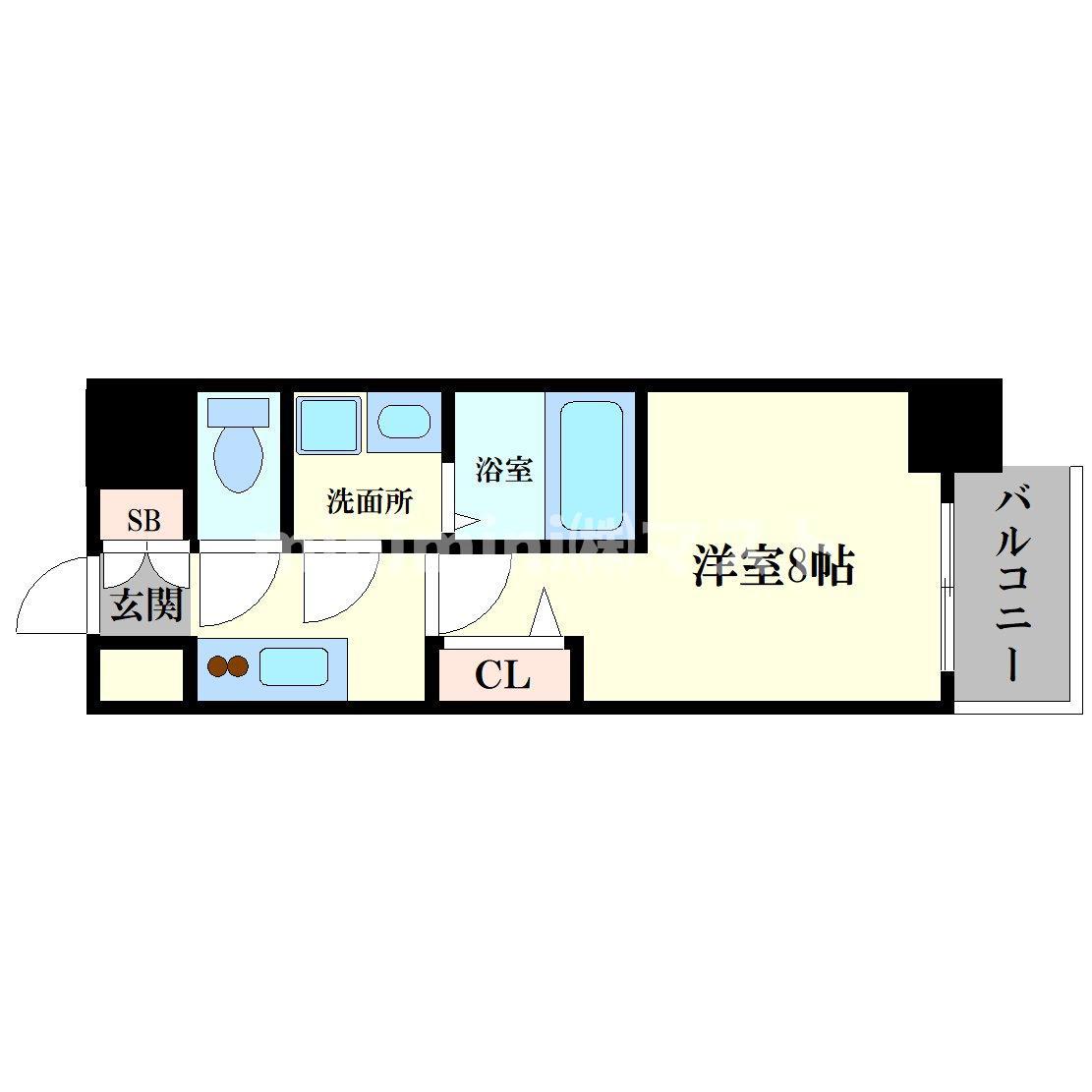 アルグラッド福島サウス(1K/4階)の間取り写真