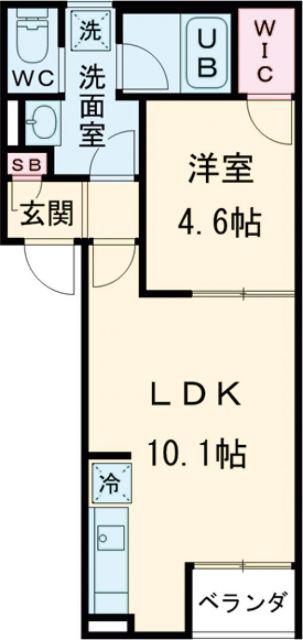LA FONTE(1LDK/3階)の間取り写真