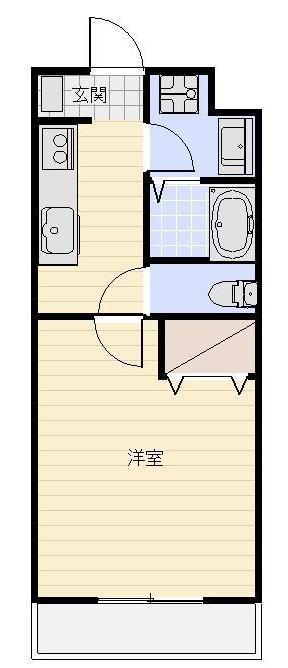 AKOYA・PERLEII(1K/3階)の間取り写真
