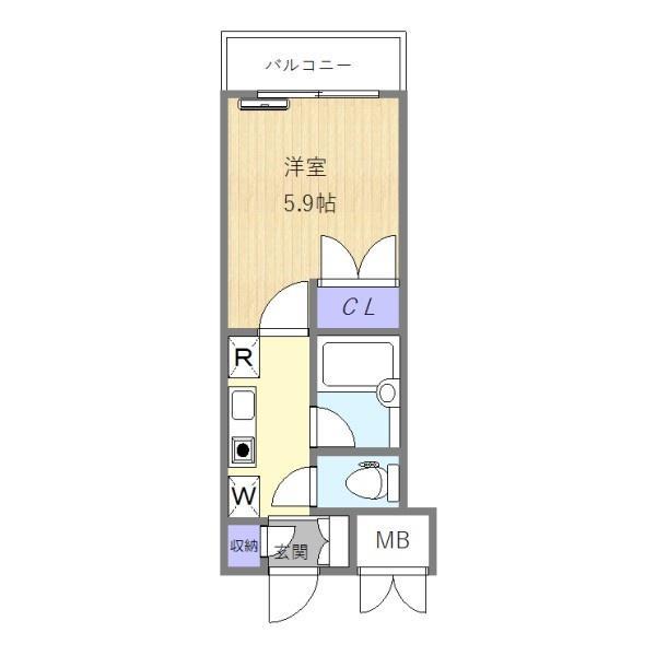 KNB HOUSE美原(1K/2階)の間取り写真
