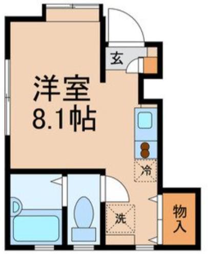 AULEA妙典(ワンルーム/1階)の間取り写真