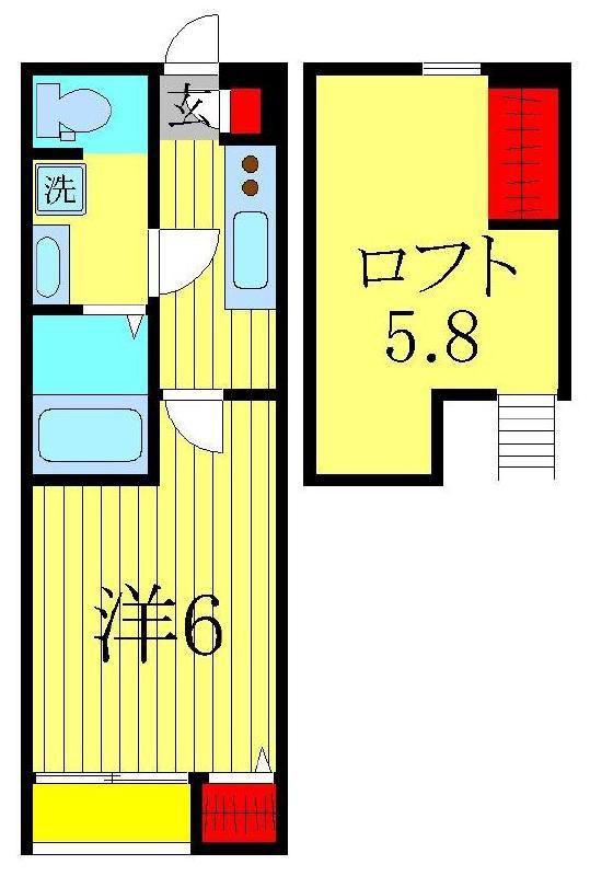 CASA VECCHIA II(1K/1階)の間取り写真