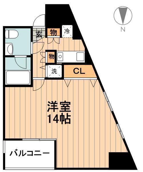 エルヴァージュ神田神保町/メディカルモール神田神保町(1K/7階)の間取り写真
