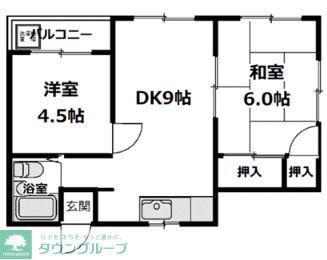 ジュリアハイツ(2DK/3階)の間取り写真