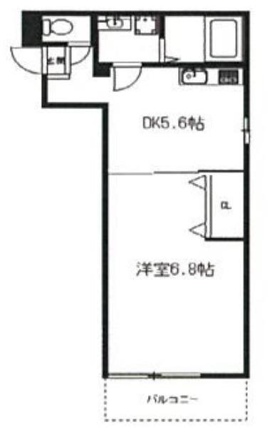 FELIZ諏訪ノ森(1DK/3階)の間取り写真