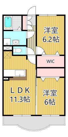 ヒルフィールド ブリーズ館(2LDK/3階)の間取り写真